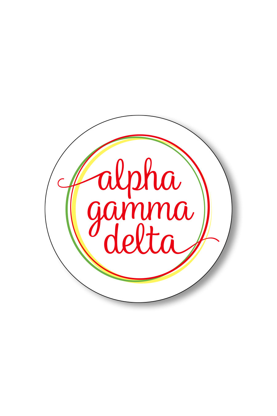 Circle Script Alpha Gamma Delta Button
