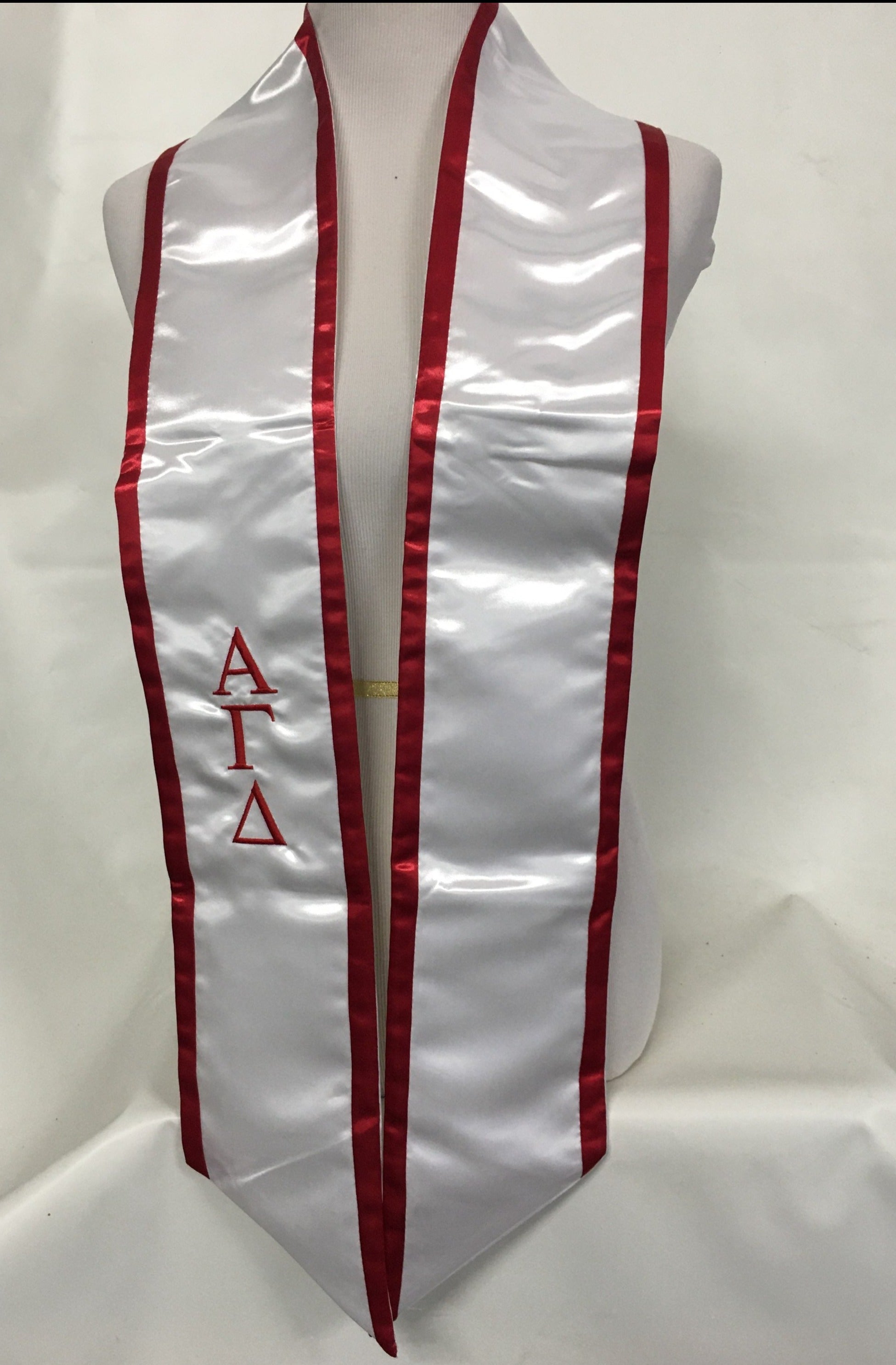 White Stole with Red Trim