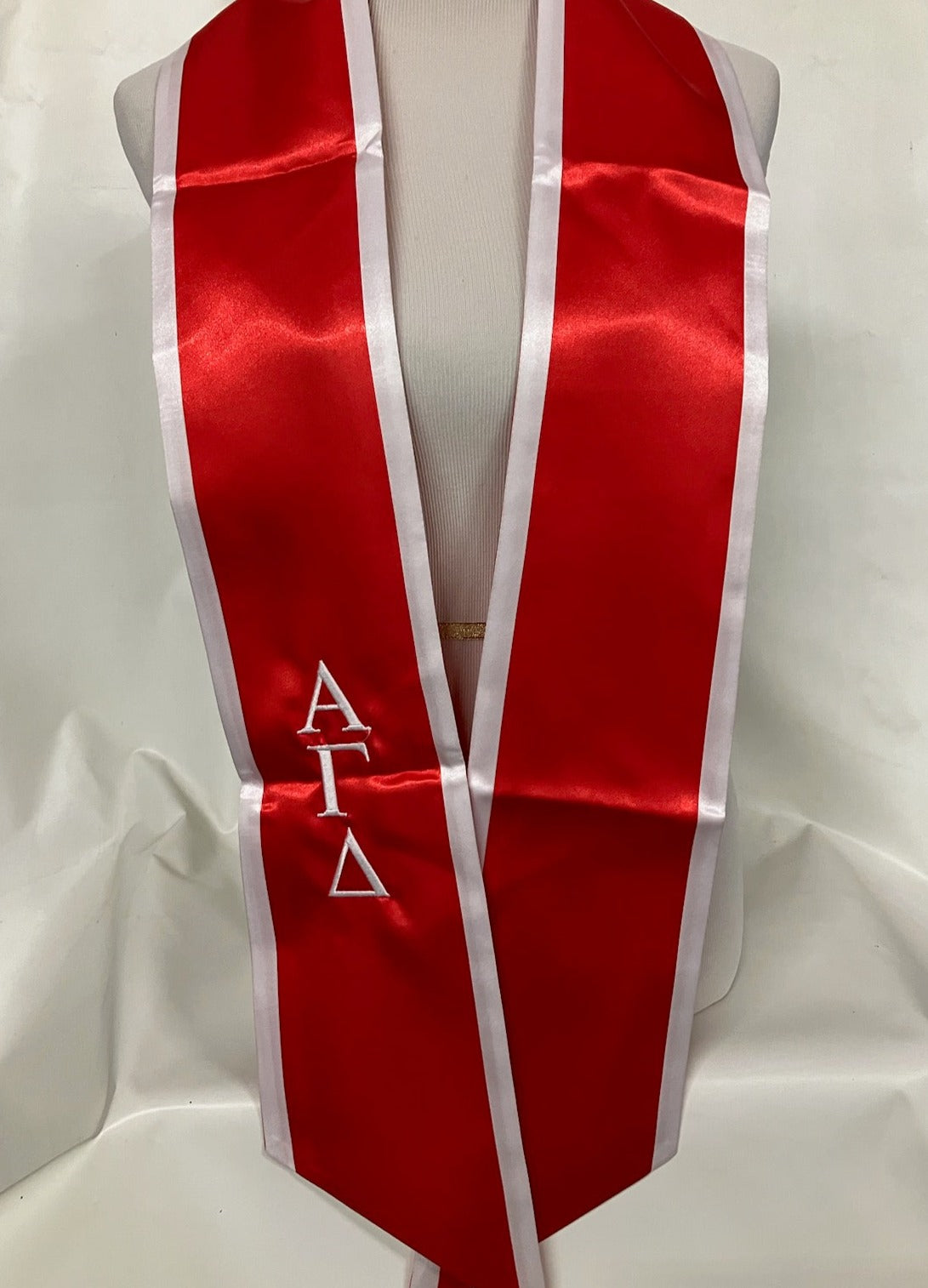 Red Stole with White Trim