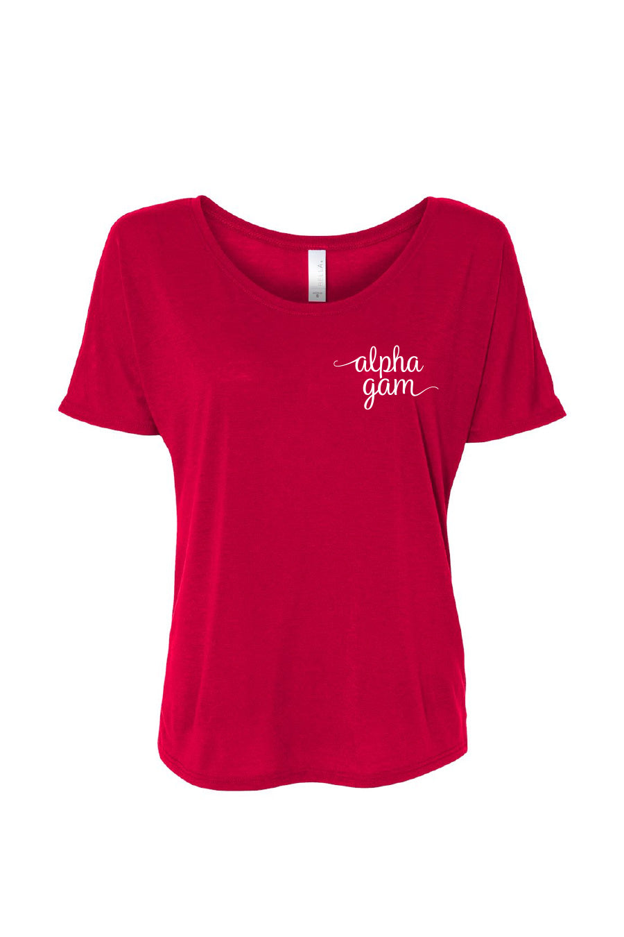 Alpha Gam Slouchy Scoop Neck Tee